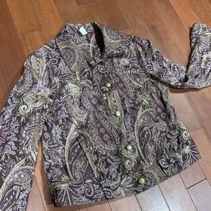 CARIBBEAN JOE Purple Paisley Jacket